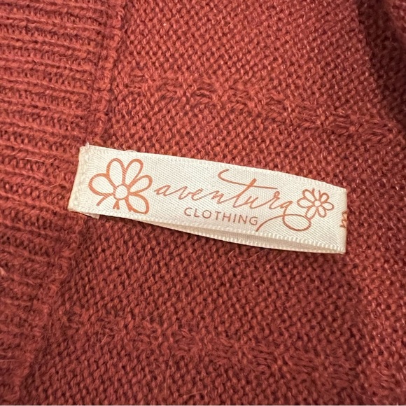 Aventura Womens Cable Knit Wool Angora Blend A-Line Skirt Terracotta Medium Mini - Picture 5 of 10